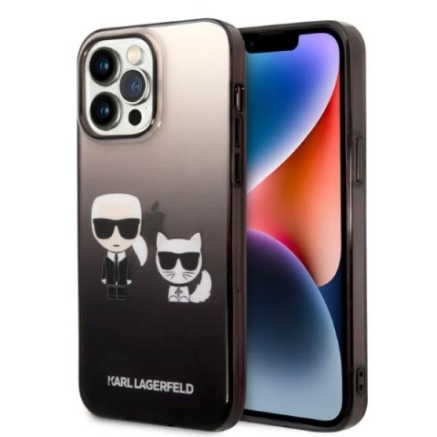 Захисний чохол для телефону Karl Lagerfeld KLHCP14LTGKCK для Apple iPhone 14 Pro 6.1" hardcase чорний/чорний Gradient Ikonik Karl