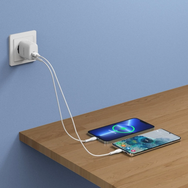 Duzzona 30W PD QC3.0 USB Typ C / USB nabíječka bílá (T2)