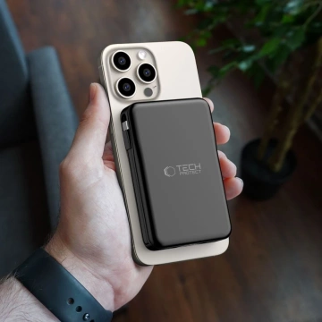 Магнітний павербанк з кабелем PB31 Lifemag Magsafe Power Bank 10000 mAh (Type C Lightning) Black