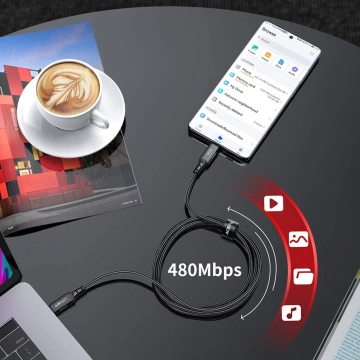 Acefast kabel USB Type C - USB Type C 2m, 100W (20V / 5A) černý (C4-03 Black)