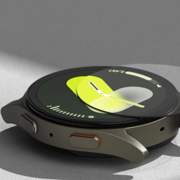 Etui ze szkłem Ringke Slim & Tempered Glass do Samsung Galaxy Watch 7 (44 mm) Titanium Black