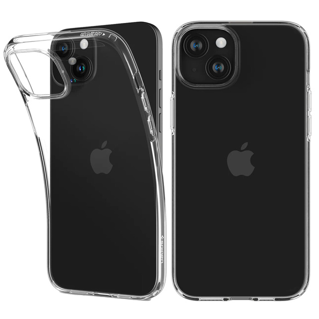 Hülle für iPhone 15 Plus Spigen Liquid Crystal Case, Schutzhülle für das Telefon, transparent Klar