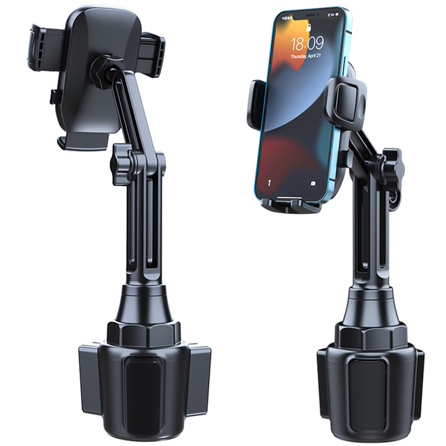 Držiak do auta Držiak na pohár do auta univerzálny na telefón na miesto pohára Čierny