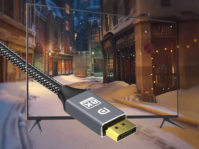 Кабель з роз'ємом Alogy 2x Display Port DP 1.4 8K 30AWG для TV PC 2м