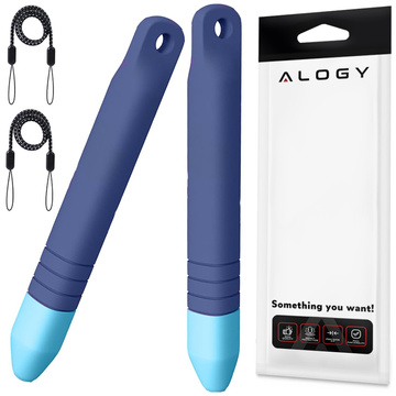 2x Стилус ємнісний сенсорний екран для телефону планшета Alogy Stylus Pen для дітей 10 см синій