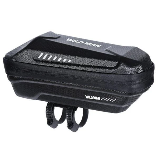Wildman XS5 Bike Frame Bag Waterproof Phone Holder Black