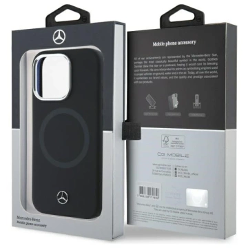 Чохол Mercedes для iPhone 16 Pro Max 6.9" Hardcase Silicone Tonal Logo MagSafe Black