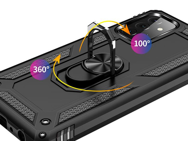 Alogy Stand Armor Ring case for Samsung Galaxy A72 Black