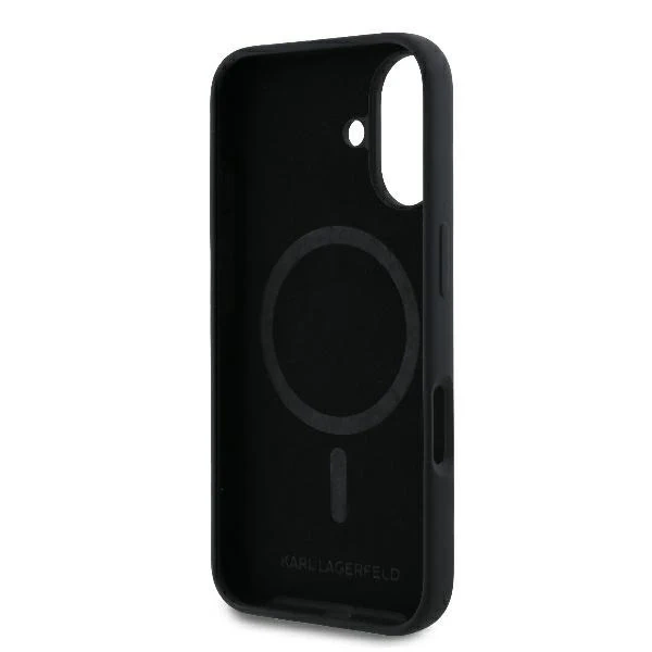 Karl Lagerfeld iPhone 16 Plus 6.7" Case Black MagSafe Hardcase Silicone Karl