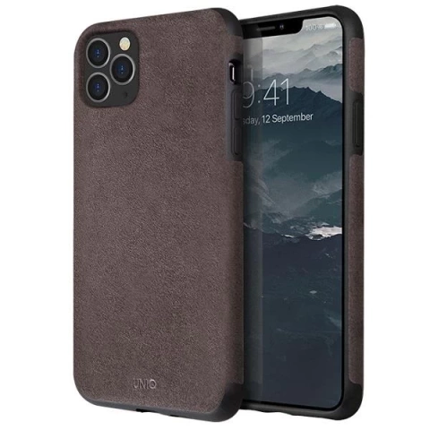UNIQ etui Sueve iPhone 11 Pro Max темно-сірий, теплий сірий