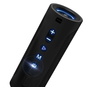 Prenosný bezdrôtový Bluetooth 5.0 reproduktor Tronsmart T6 Pro 45 W LED podsvietenie čierny (448105)