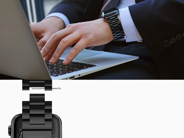 Remienok Bransoleta Spigen Modern Fit pre hodinky Apple Watch 2/3/4/5/6/SE (42/44 mm) čierny