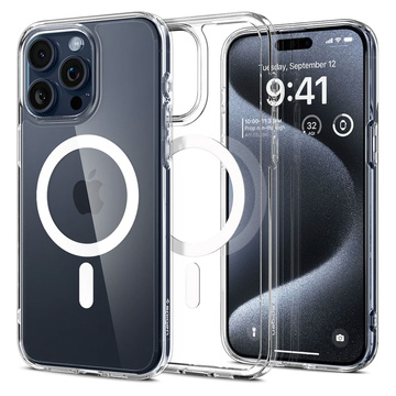 Puzdro na iPhone 15 Pro Max Spigen Ultra Hybrid MagFit pre MagSafe Ochranné puzdro na telefón Biele