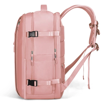Bange Waterproof Backpack for Laptop 15.6" City Travel 46x31.5x20 cm for Work Airplane Women with USB Port Pink