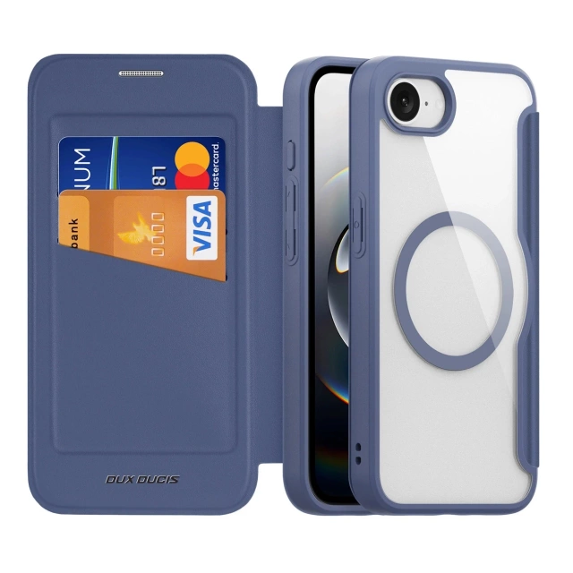 Etui ochronne Dux Ducis Skin X Pro z MagSafe na iPhone 16e – niebieskie