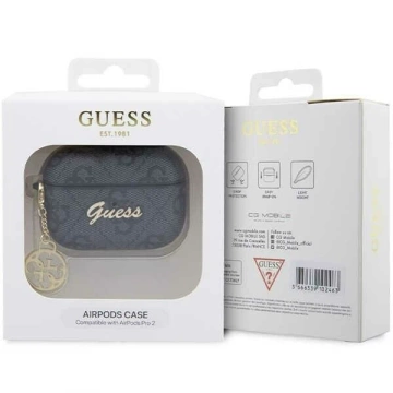 Ochranné pouzdro na sluchátka Guess GUAP2G4GSMK pro Apple AirPods Pro 2 kryt black/black 4G Charm Collection