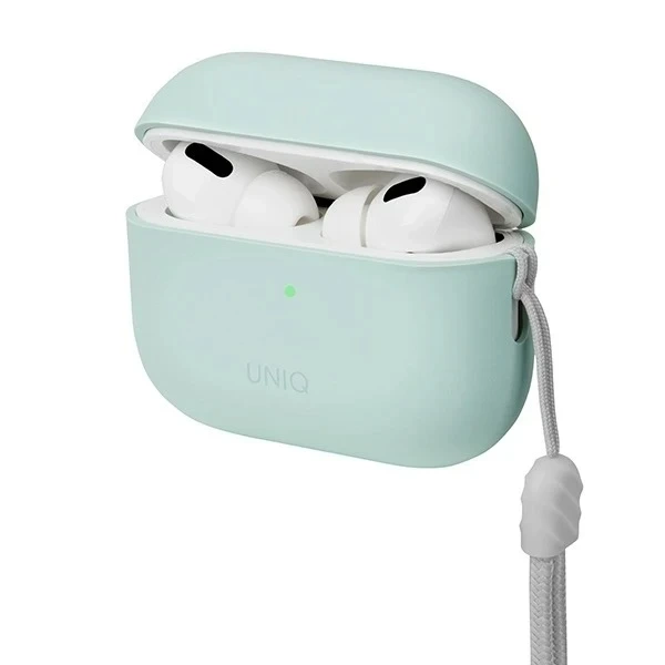 Schutzhülle für UNIQ Kopfhörer Cover Lino AirPods Pro 2 gen Silikon mint/mintgrün
