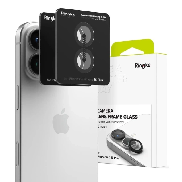 2x Ringke Camera Frame Protector for iPhone 16 / 16 Plus Max Black