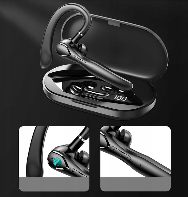 Bezdrôtové slúchadlá do uší Alogy ENC BT TWS Bluetooth 5.3 s nabíjacím puzdrom v čiernej farbe