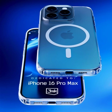 Pouzdro pro Apple iPhone 16 Pro Max pro MagSafe 3mk MagCase zesílené pouzdro obrněná průhledná zadní strana