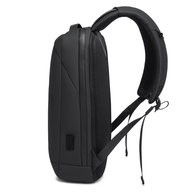 Voděodolný batoh Bange s ochranou proti krádeži na 15,6" notebook, cestování po městě, 46x30x15 cm do práce, do letadla, pánský, dámský, s USB portem a kombinačním zámkem, černý