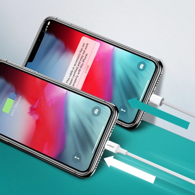 Кабель Ugreen USB Type C - Lightning MFI 1m 3A 18W білий (10493)