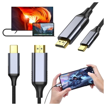 Kabel USB-C na HDMI Alogy HUB adaptér 4K 60HZ 200cm 2m černý