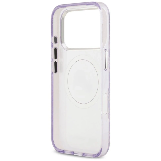 Etui Ochronne do iPhone 17 Pro Karl Lagerfeld IML Glitter K&C Heads MagSafe Fioletowy