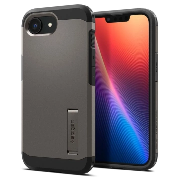 Puzdro pre iPhone 16E Spigen Tough Armor Mag MagSafe Gunmetal
