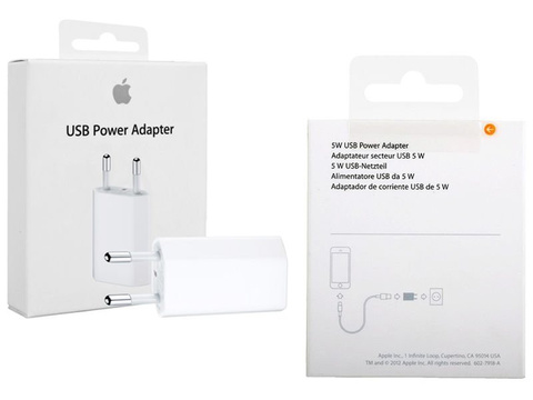 Originální síťová nabíječka Apple 5W iPhone MD813ZM/A BOX