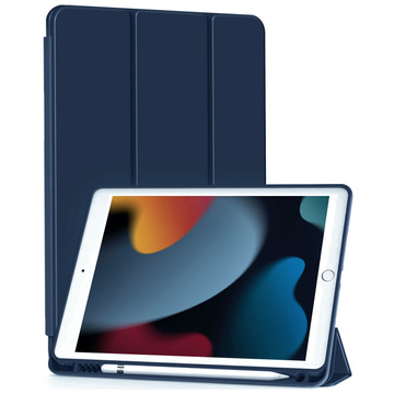 Чохол для Apple iPad 10.2 9 Gen 8/7 2021/2020/2019 Smart Pencil Case Alogy TPU Tablet Cover Navy Blue Glass