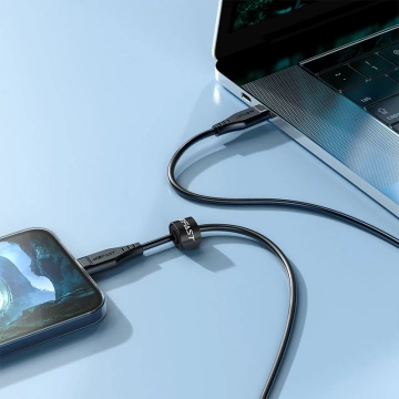 Acefast kábel MFI USB Typ C - Lightning 1,2m, 30W, 3A čierny (C3-01 čierny)