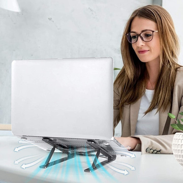 Alogy prenosný stolný stolný stojan na notebook stojan na telefón nastaviteľný Čierny