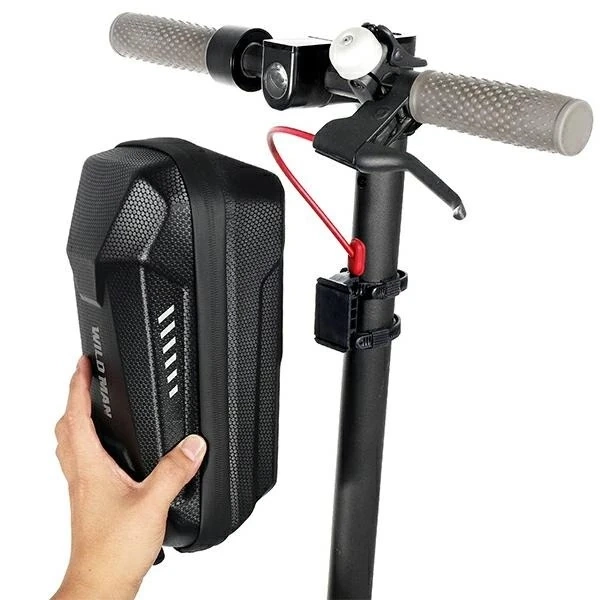 WILDMAN ES8X Plus 3L puzdro na kolobežku, taška na riadidlá, čierna, PC