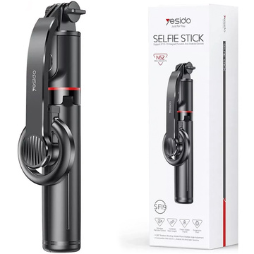 Selfie-Stick, Stativ, Stativ, magnetischer Halter für Handyfotos, Bluetooth-Fernbedienung, Yesido SF19, magnetisch, Schwarz