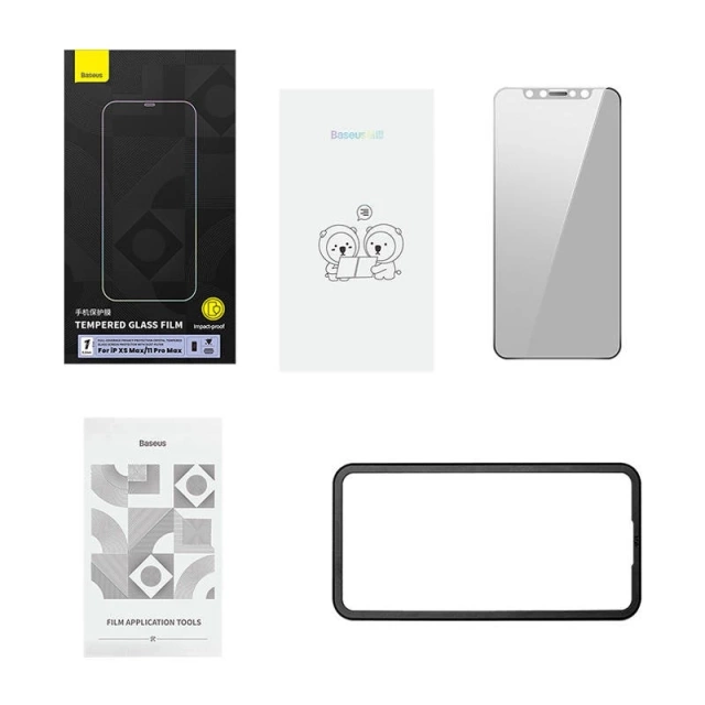Tempered glass with 0.3mm Baseus privacy filter for iPhone XS Max/11 Pro Max