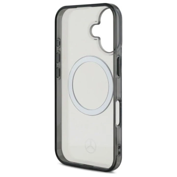 Etui Mercedes для iPhone 16 6.1" MagSafe Transparent Hardcase Printed Logo