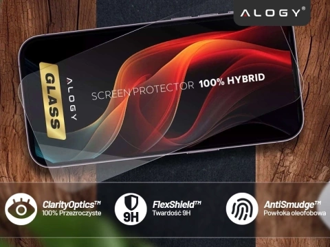 Гібридне скло для Realme 11 Pro 5G / Pro Plus Захисне покриття для екрана Alogy Flexi Glass 9H Case Зручна кришка з плоским екраном