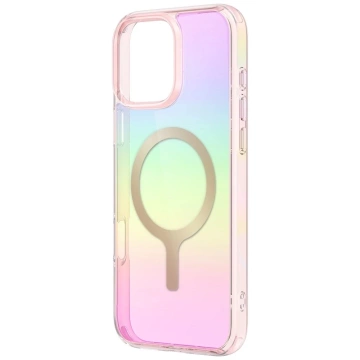 Etui do iPhone 16 Pro UNIQ Iridescia MagClick Różowy
