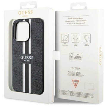 Etui Guess GUHMP14XP4RPSK na iPhone 14 Pro Max 6,7" pevné puzdro 4G Printed Stripes MagSafe