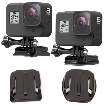 Set of flat and rounded mounting bases for GoPro, DJI Osmo Action, EKEN, SJCam, Insta360 sports cameras with 3M VHB Alogy tapes - 16 pieces