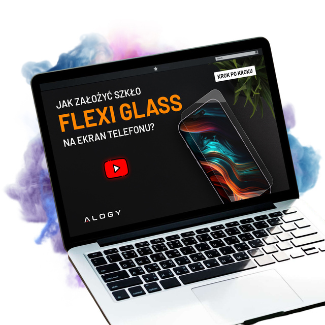 Szkło hybrydowe do Apple iPhone 15 Pro Max na ekran Alogy Flexi Glass 9H Case Friendly płaskie na ekran