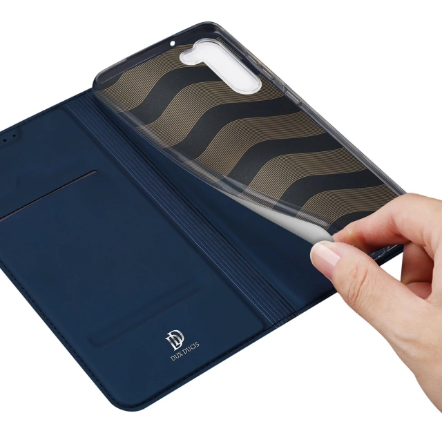 Dux Ducis Skin Pro Protective Phone Case for Samsung Galaxy S23 Flip Card Wallet Stand Blue