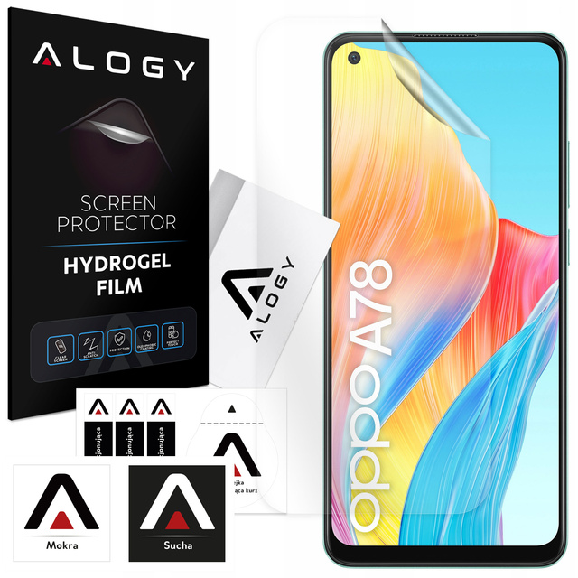 Hydrogel film for Oppo A78 4G phone screen protector Alogy Hydrogel Film