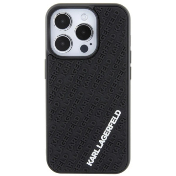 Etui Karl Lagerfeld KLHCP15L3DMKRLK do iPhone 15 Pro 6.1" czarny/black hardcase 3D Rubber Multi Logo