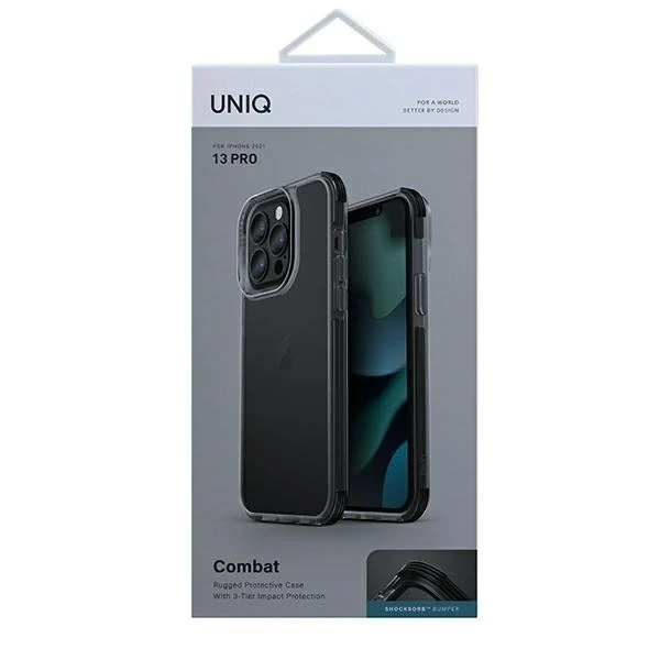 UNIQ Combat phone case for Apple iPhone 13 Pro / 13 6.1" black/carbon black