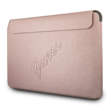 Guess Sleeve GUCS13PUSASPI 13" růžový / růžový Saffiano Script