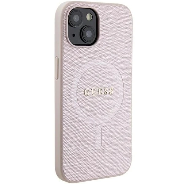 Чохол Guess GUHMP15MPSAHMCP для iPhone 15 Plus 6.7" hardcase Saffiano MagSafe рожевий/рожевий
