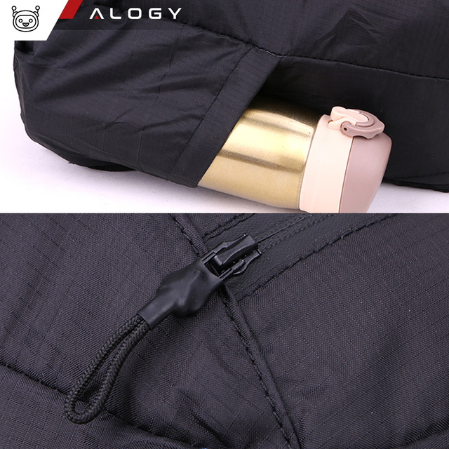 Backpack bag men's women's tourist climbing small 20l foldable lightweight school youth urban waterproof Alogy Black