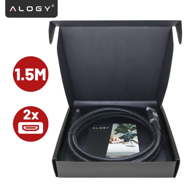 HDMI 2.1 kábel Alogy 8K 60Hz 48GBps 3m čierny